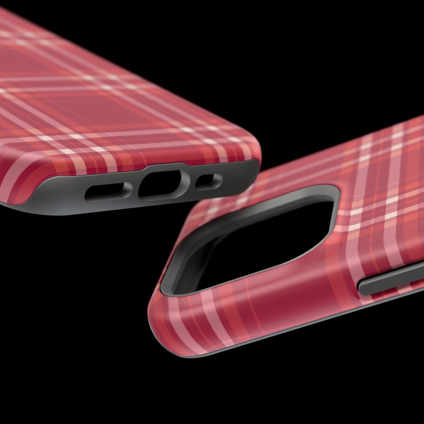 Crimson Check MagSafe iPhone Case - BOGO Cases