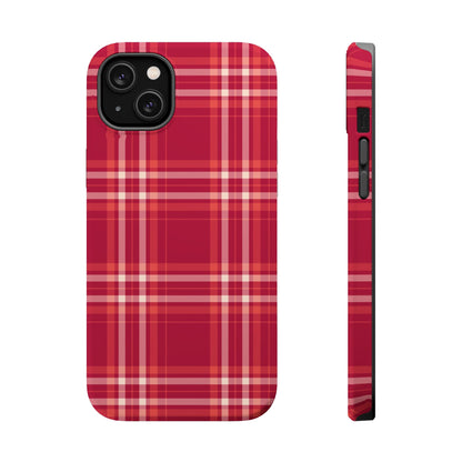 Crimson Check MagSafe iPhone Case - BOGO Cases