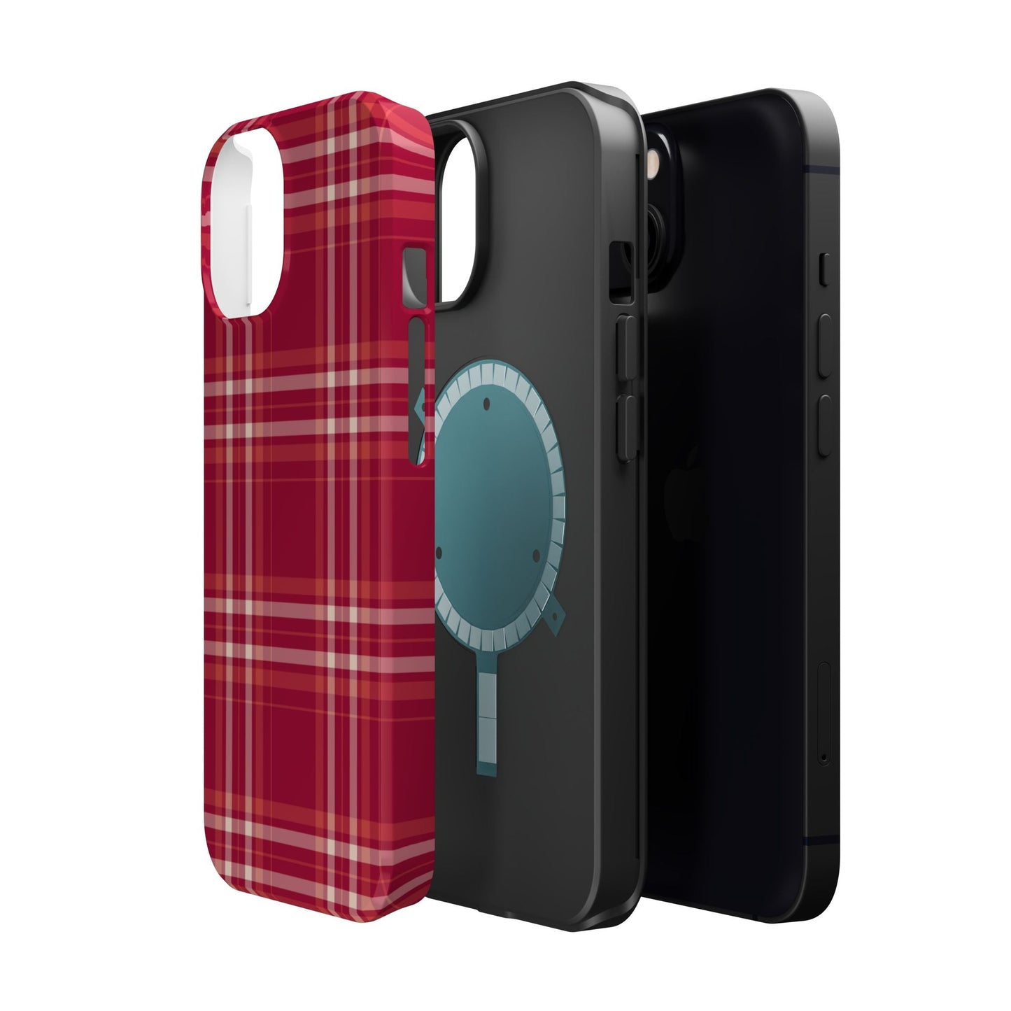 Crimson Check MagSafe iPhone Case - BOGO Cases