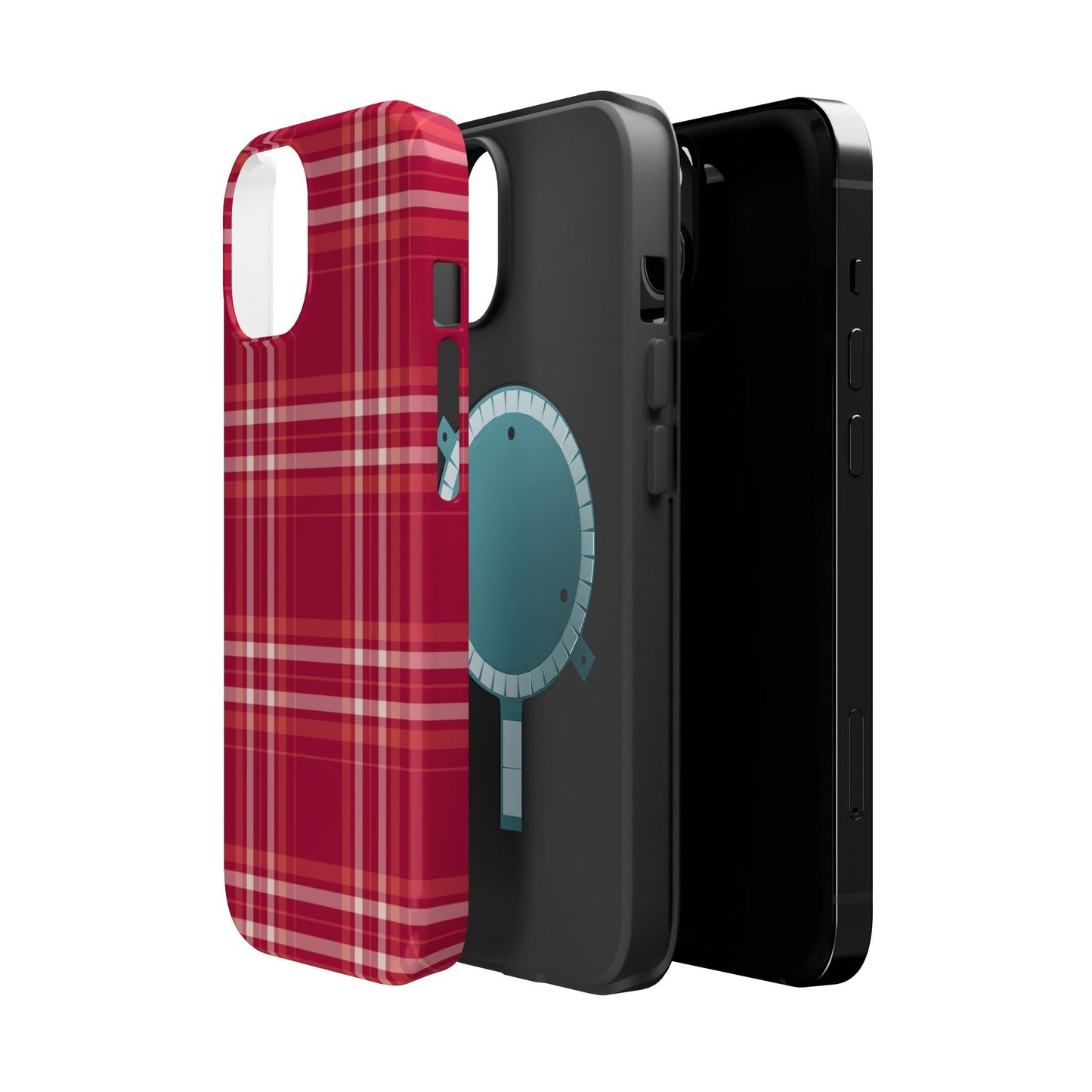 Crimson Check MagSafe iPhone Case - BOGO Cases