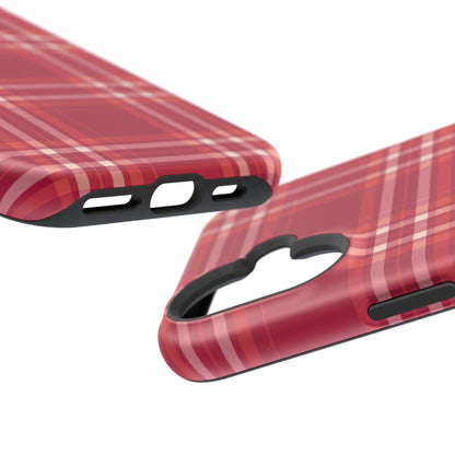 Crimson Check MagSafe iPhone Case - BOGO Cases