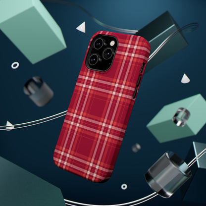 Crimson Check MagSafe iPhone Case - BOGO Cases
