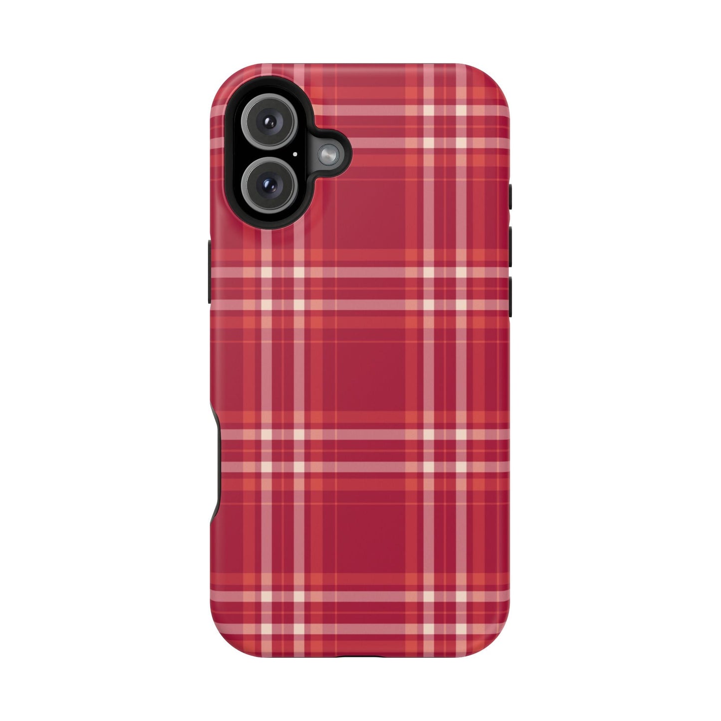 Crimson Check MagSafe iPhone Case - BOGO Cases