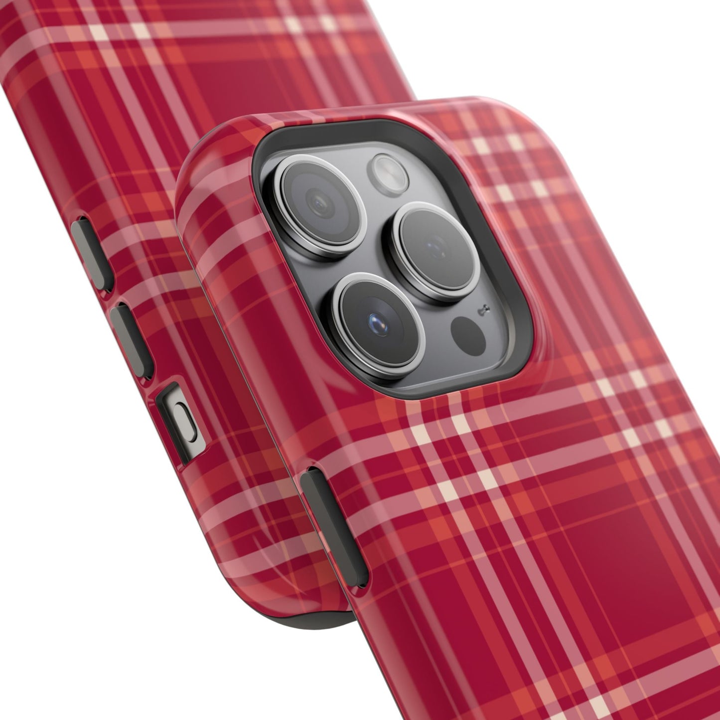 Crimson Check MagSafe iPhone Case - BOGO Cases