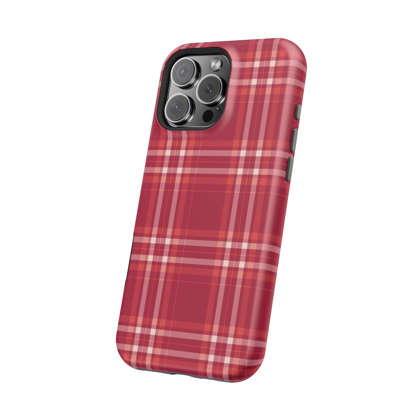 Crimson Check MagSafe iPhone Case - BOGO Cases