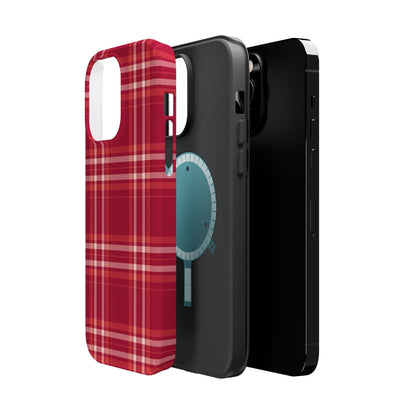 Crimson Check MagSafe iPhone Case - BOGO Cases