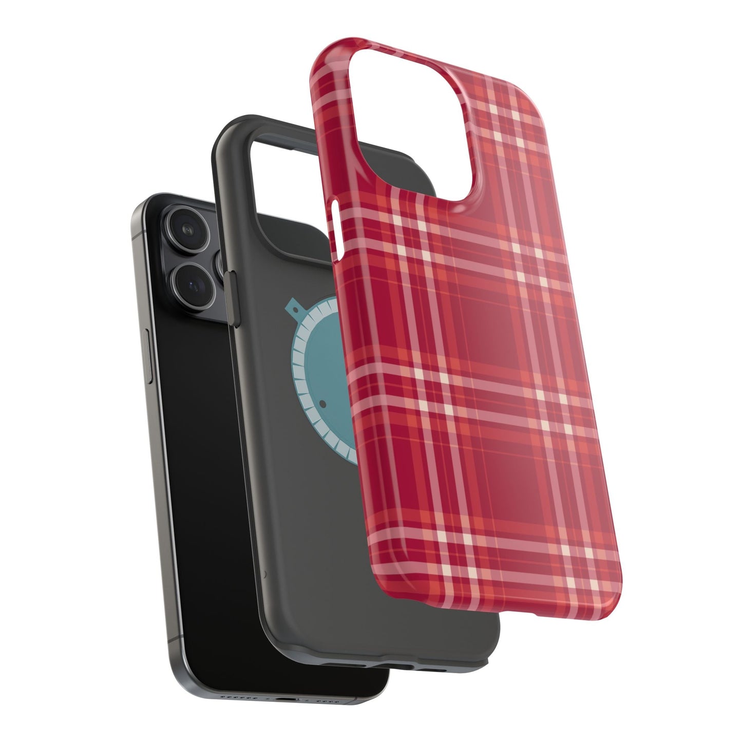 Crimson Check MagSafe iPhone Case - BOGO Cases