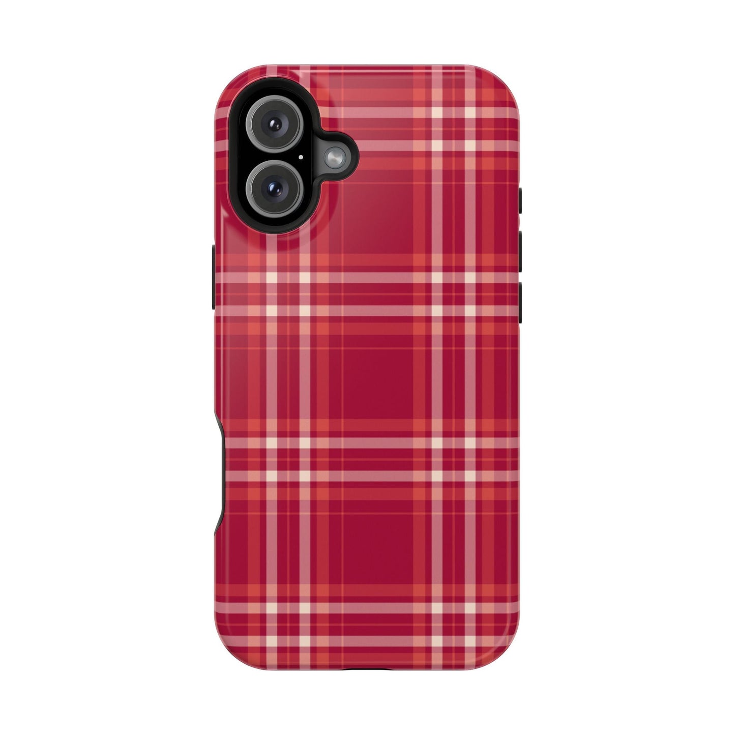 Crimson Check MagSafe iPhone Case - BOGO Cases