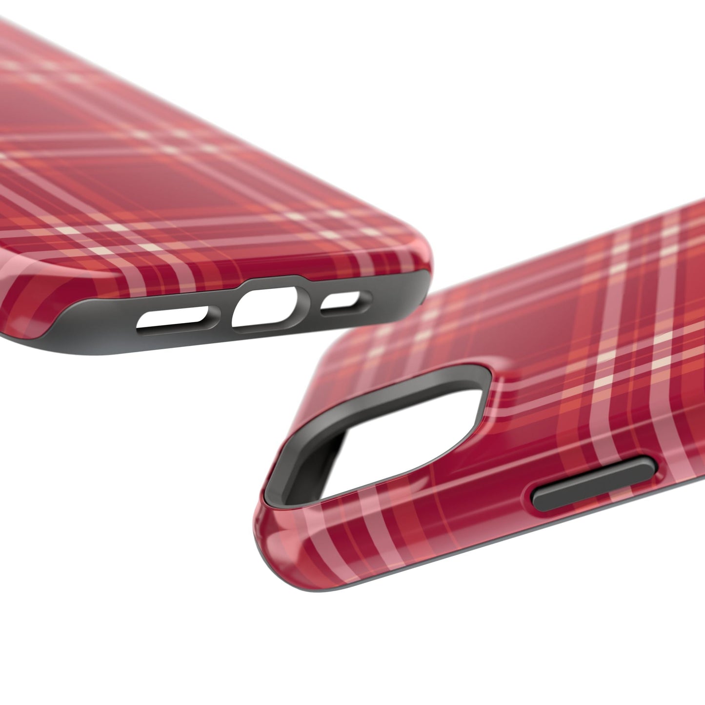 Crimson Check MagSafe iPhone Case - BOGO Cases