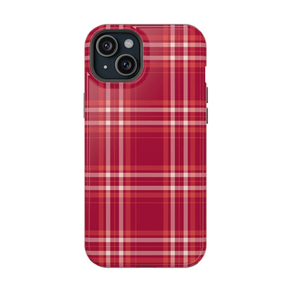 Crimson Check MagSafe iPhone Case - BOGO Cases