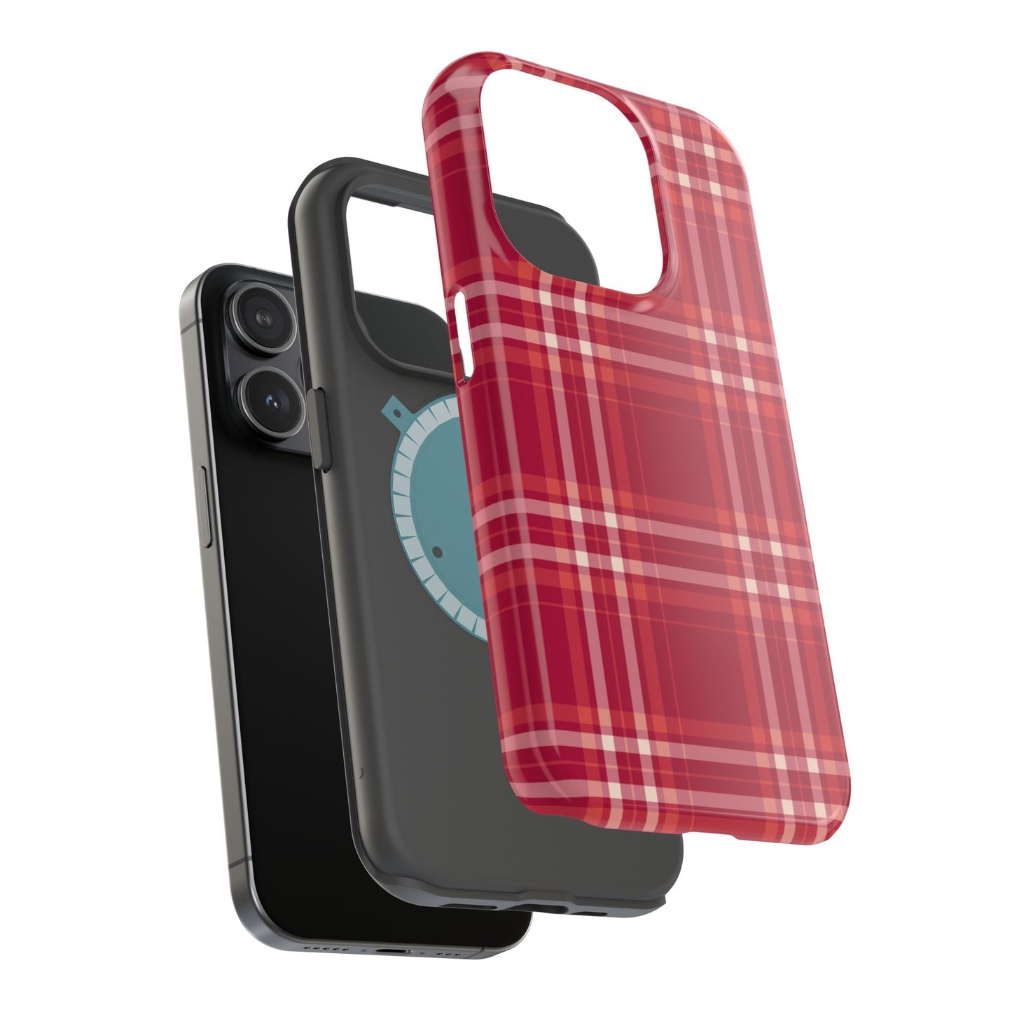 Crimson Check MagSafe iPhone Case - BOGO Cases