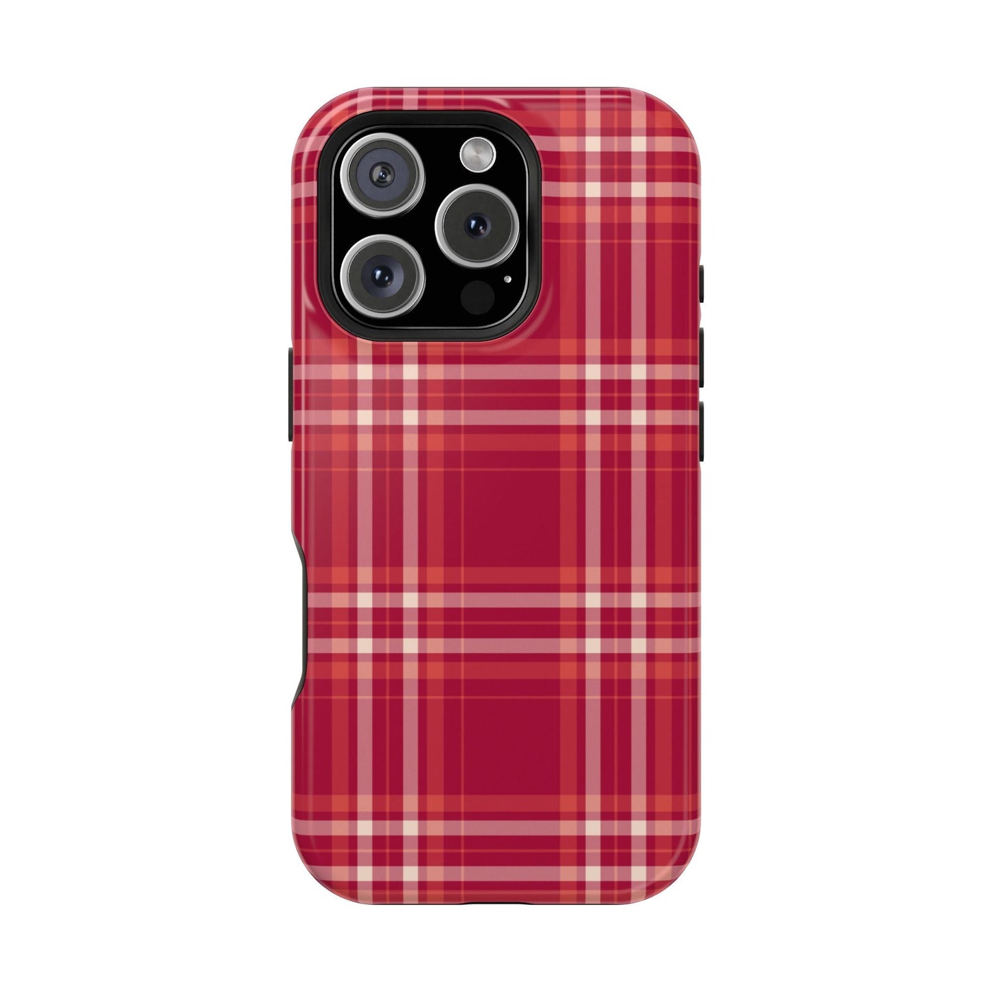 Crimson Check MagSafe iPhone Case - BOGO Cases
