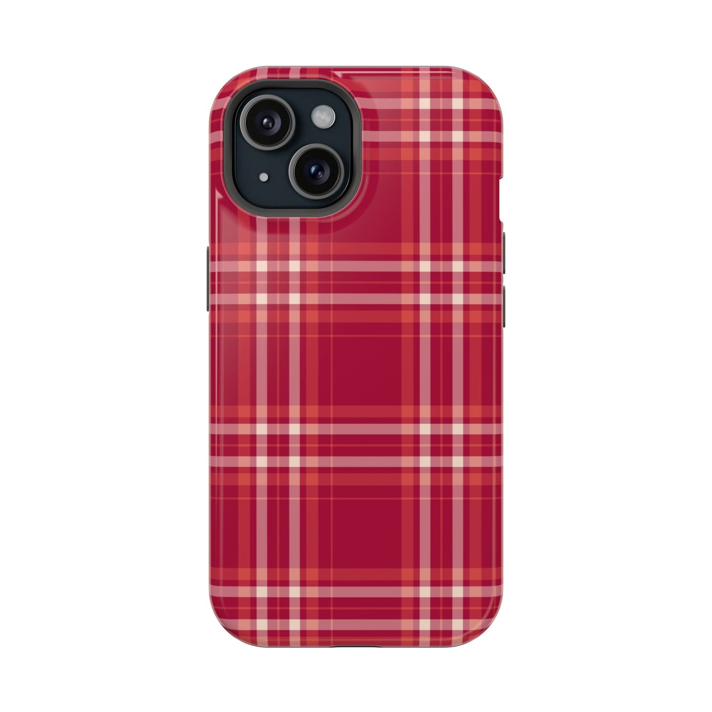 Crimson Check MagSafe iPhone Case - BOGO Cases