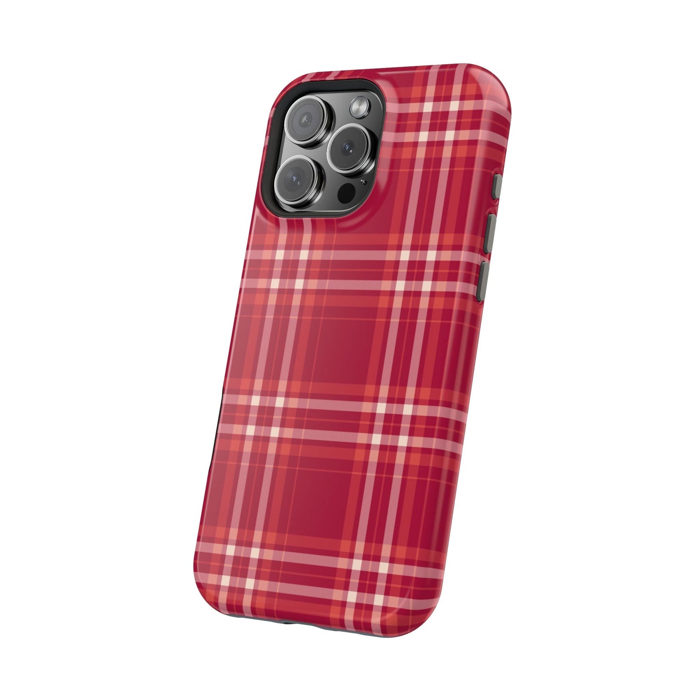 Crimson Check MagSafe iPhone Case - BOGO Cases
