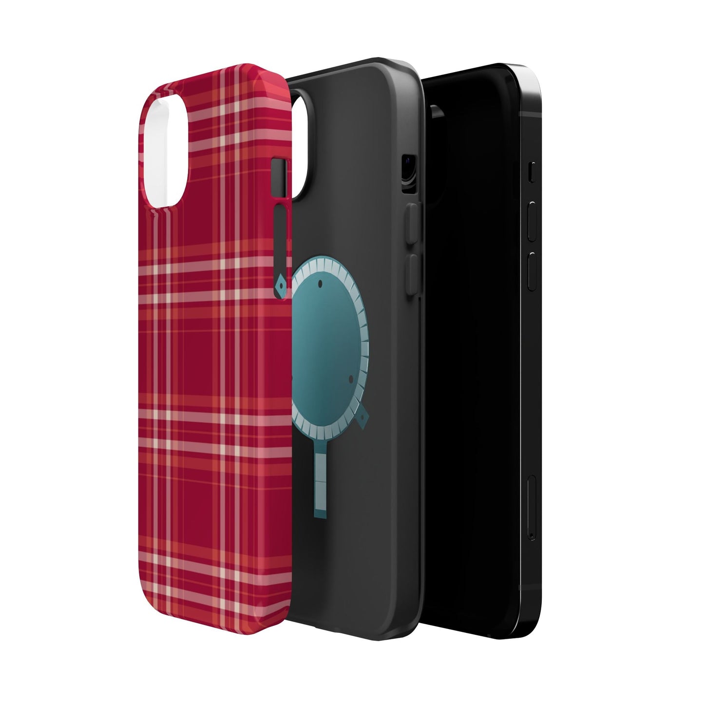 Crimson Check MagSafe iPhone Case - BOGO Cases