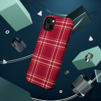 Crimson Check MagSafe iPhone Case - BOGO Cases