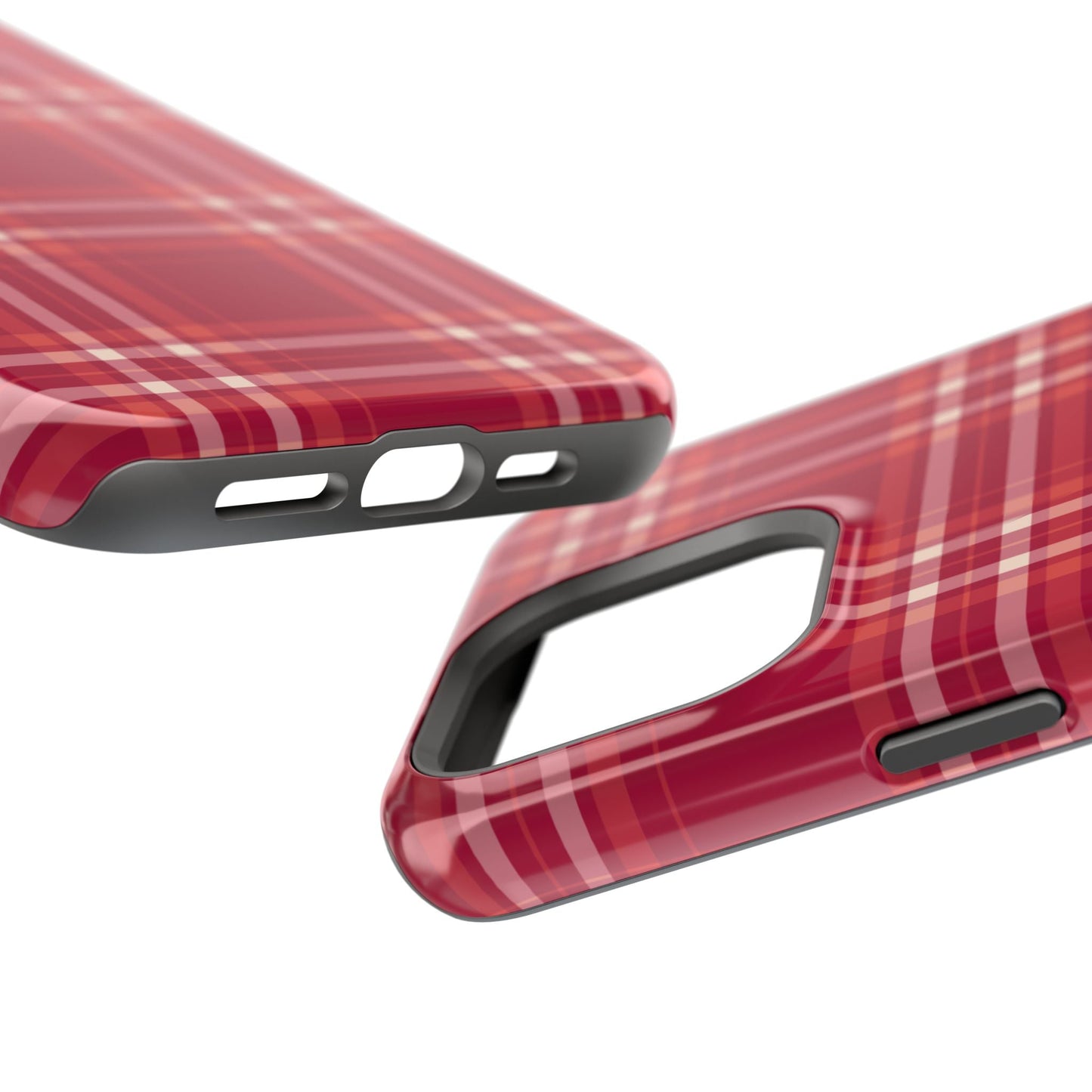 Crimson Check MagSafe iPhone Case - BOGO Cases