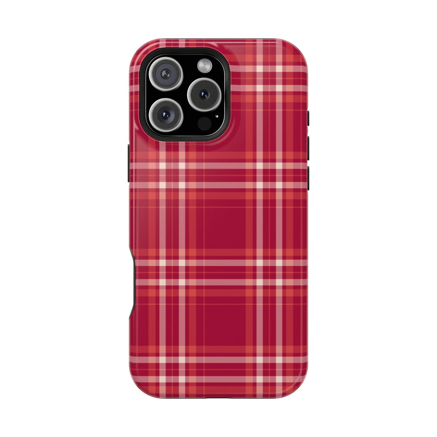 Crimson Check MagSafe iPhone Case - BOGO Cases