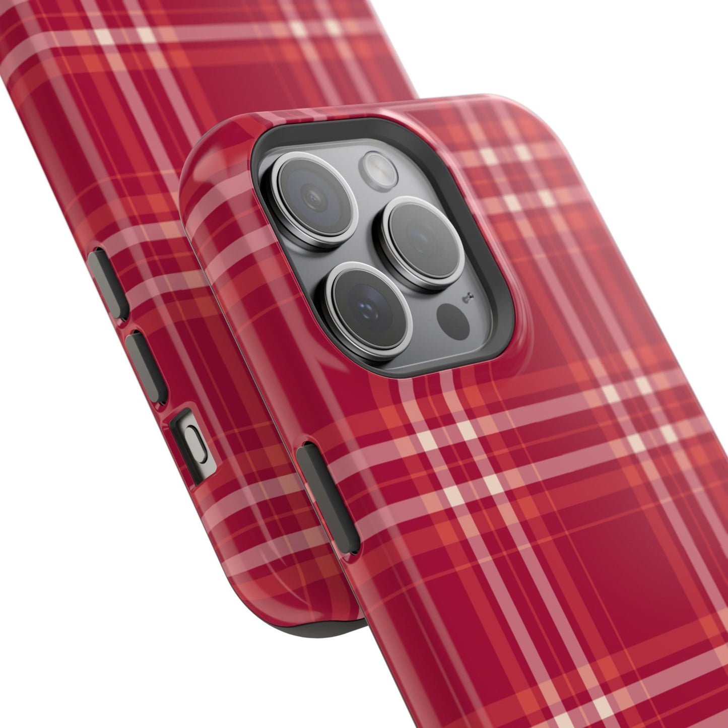 Crimson Check MagSafe iPhone Case - BOGO Cases