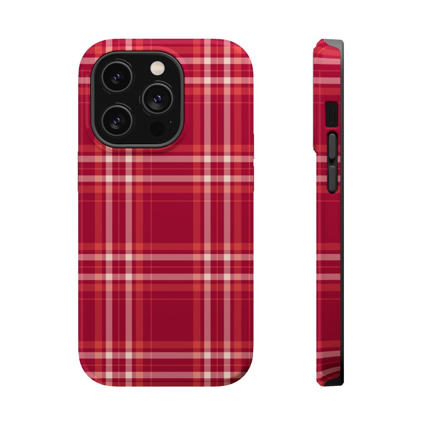 Crimson Check MagSafe iPhone Case - BOGO Cases