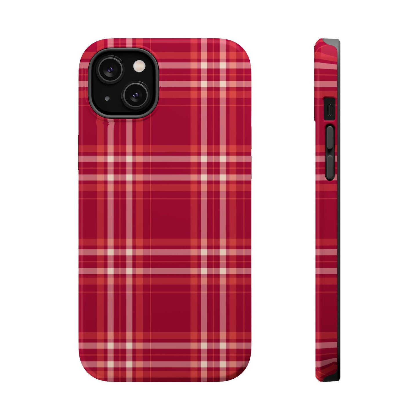 Crimson Check MagSafe iPhone Case - BOGO Cases