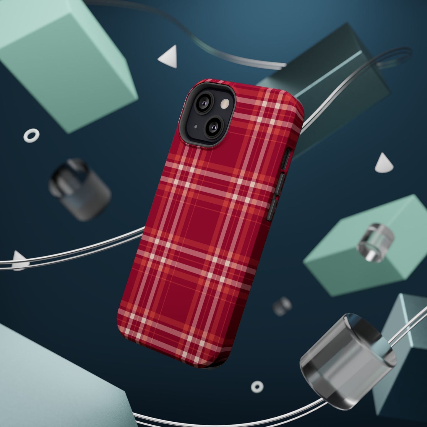Crimson Check MagSafe iPhone Case - BOGO Cases