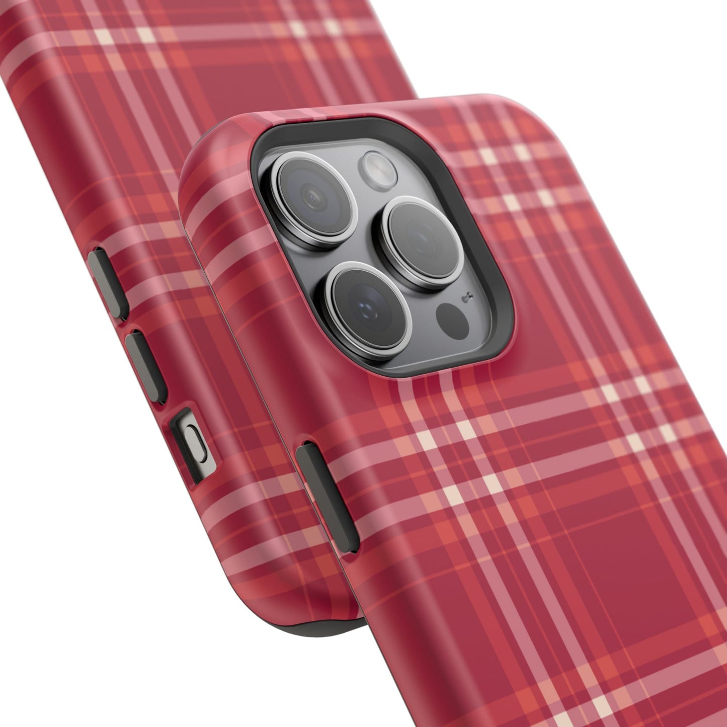 Crimson Check MagSafe iPhone Case - BOGO Cases