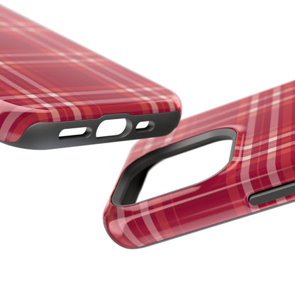 Crimson Check MagSafe iPhone Case - BOGO Cases