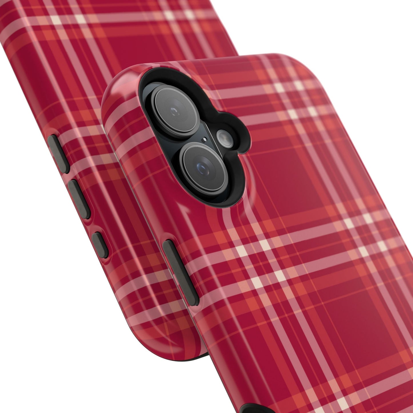 Crimson Check MagSafe iPhone Case - BOGO Cases
