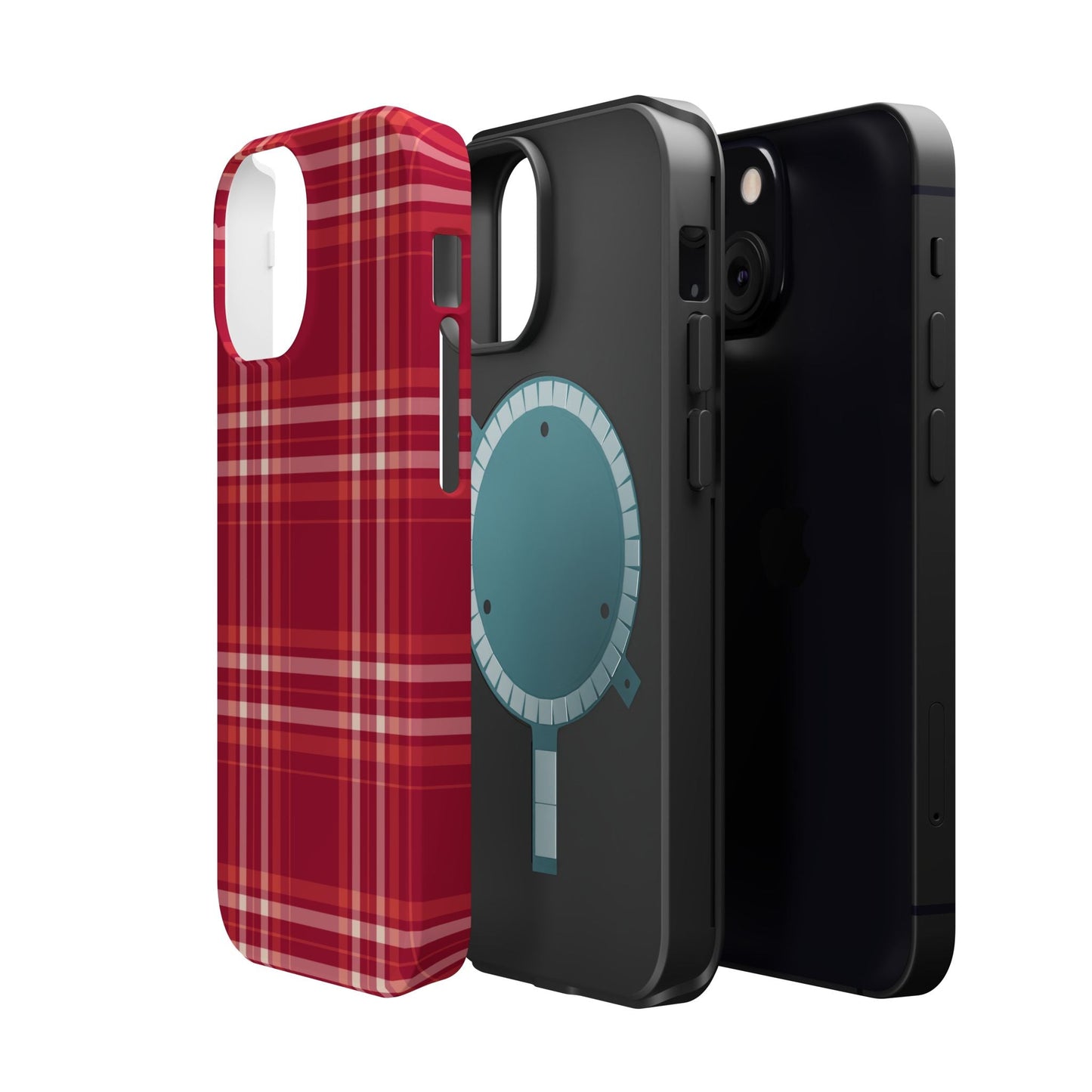 Crimson Check MagSafe iPhone Case - BOGO Cases