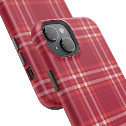 Crimson Check MagSafe iPhone Case - BOGO Cases