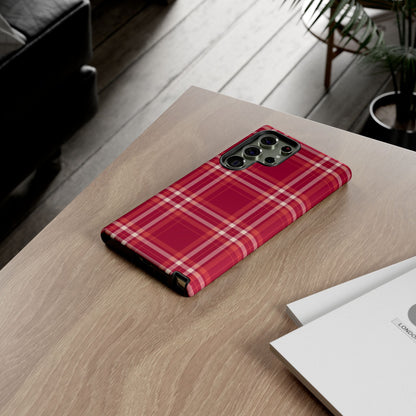 Crimson Check Samsung Galaxy Case - BOGO Cases