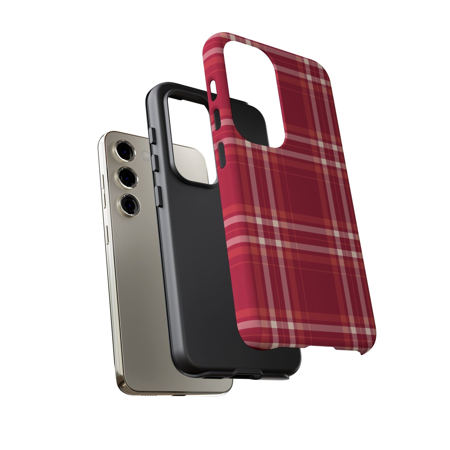 Crimson Check Samsung Galaxy Case - BOGO Cases