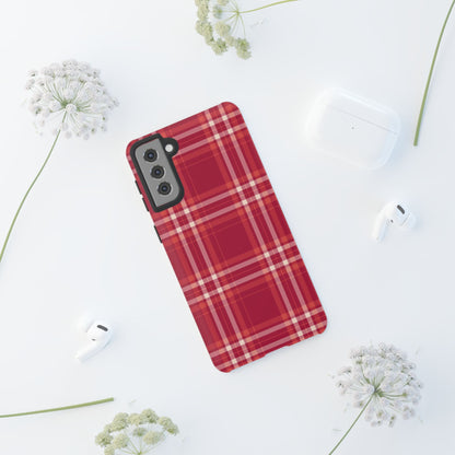 Crimson Check Samsung Galaxy Case - BOGO Cases