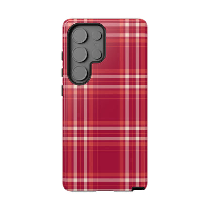 Crimson Check Samsung Galaxy Case - BOGO Cases