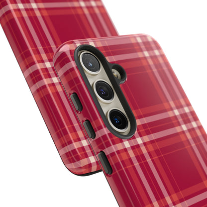 Crimson Check Samsung Galaxy Case - BOGO Cases