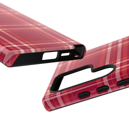 Crimson Check Samsung Galaxy Case - BOGO Cases