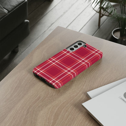 Crimson Check Samsung Galaxy Case - BOGO Cases