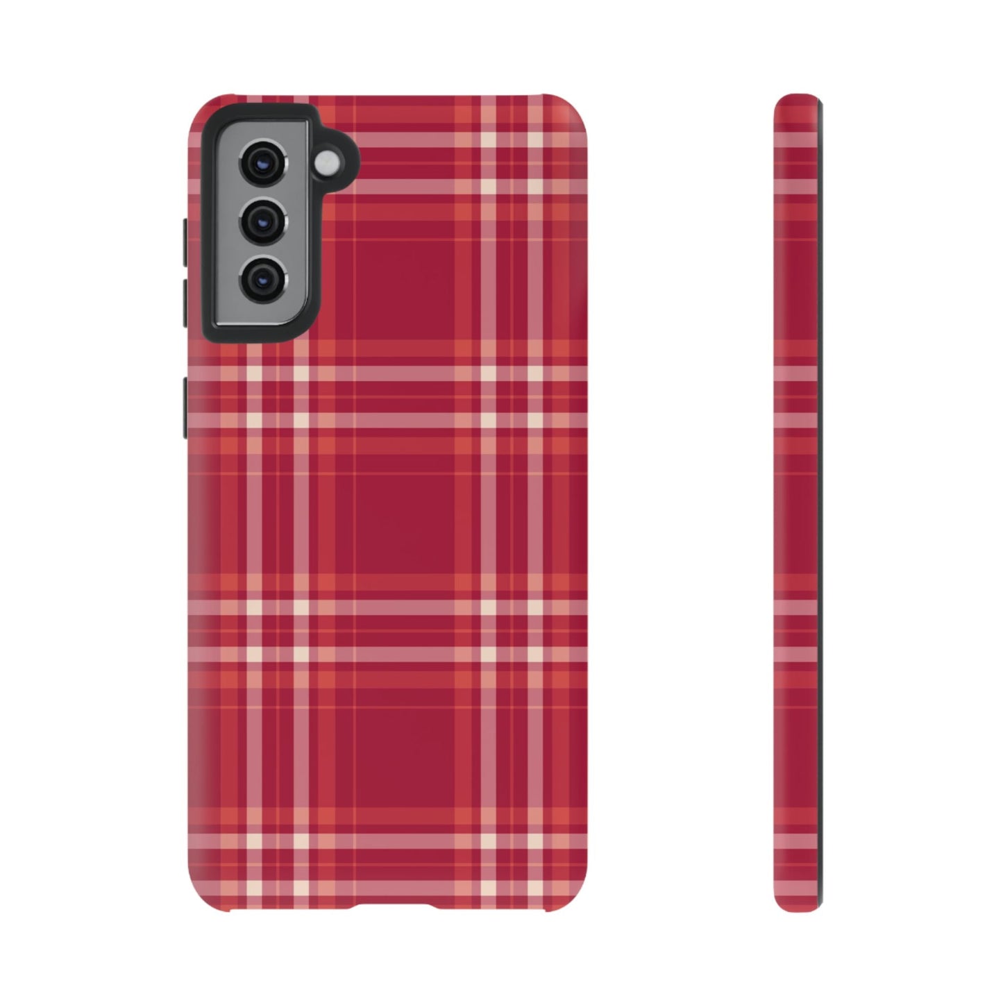 Crimson Check Samsung Galaxy Case - BOGO Cases