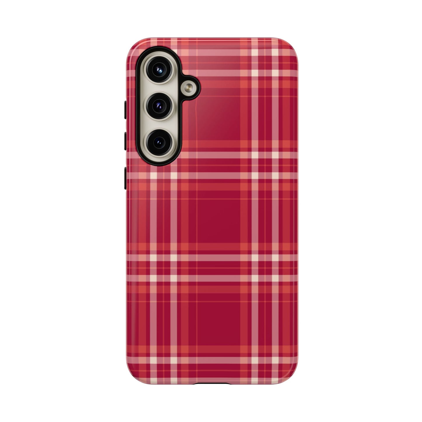 Crimson Check Samsung Galaxy Case - BOGO Cases