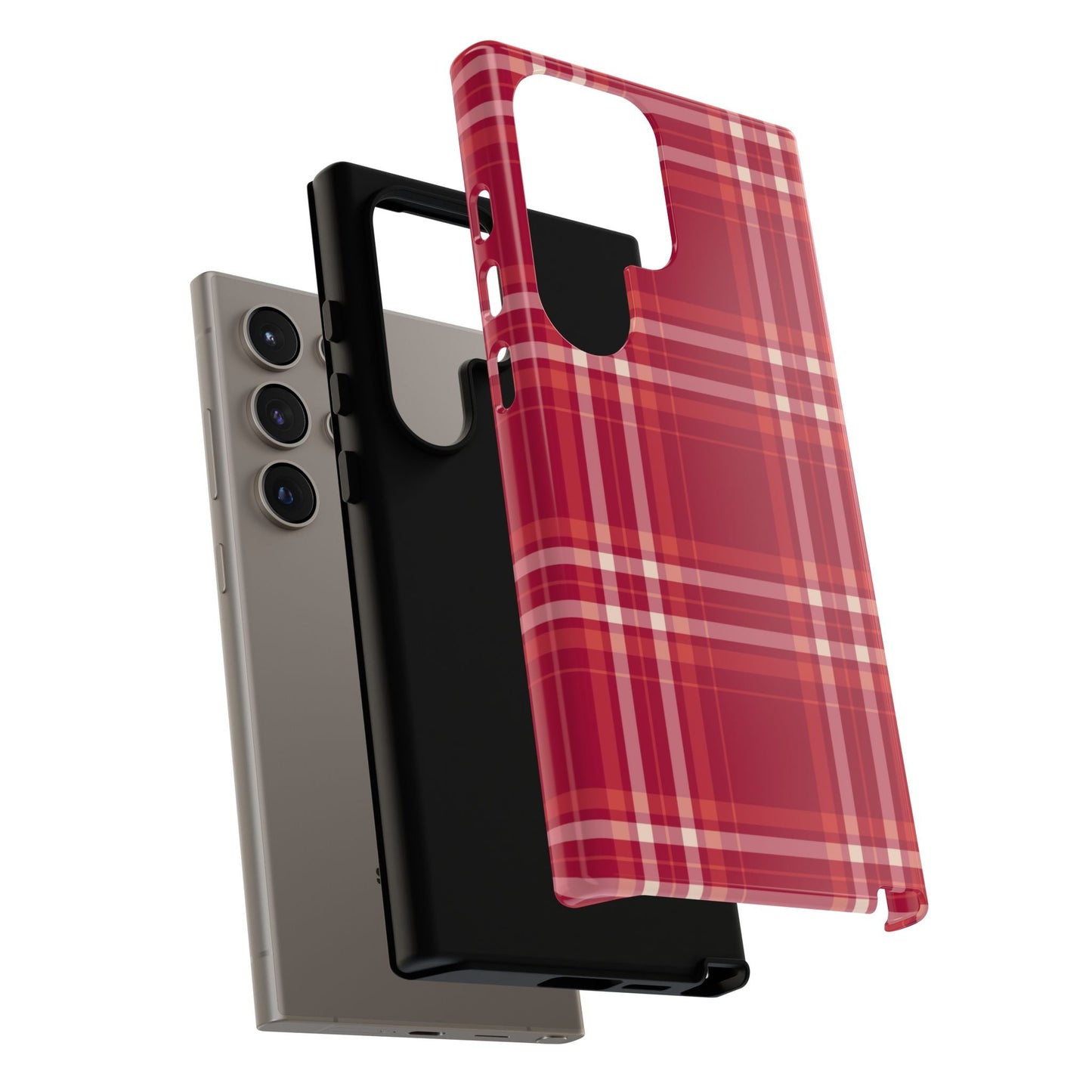 Crimson Check Samsung Galaxy Case - BOGO Cases