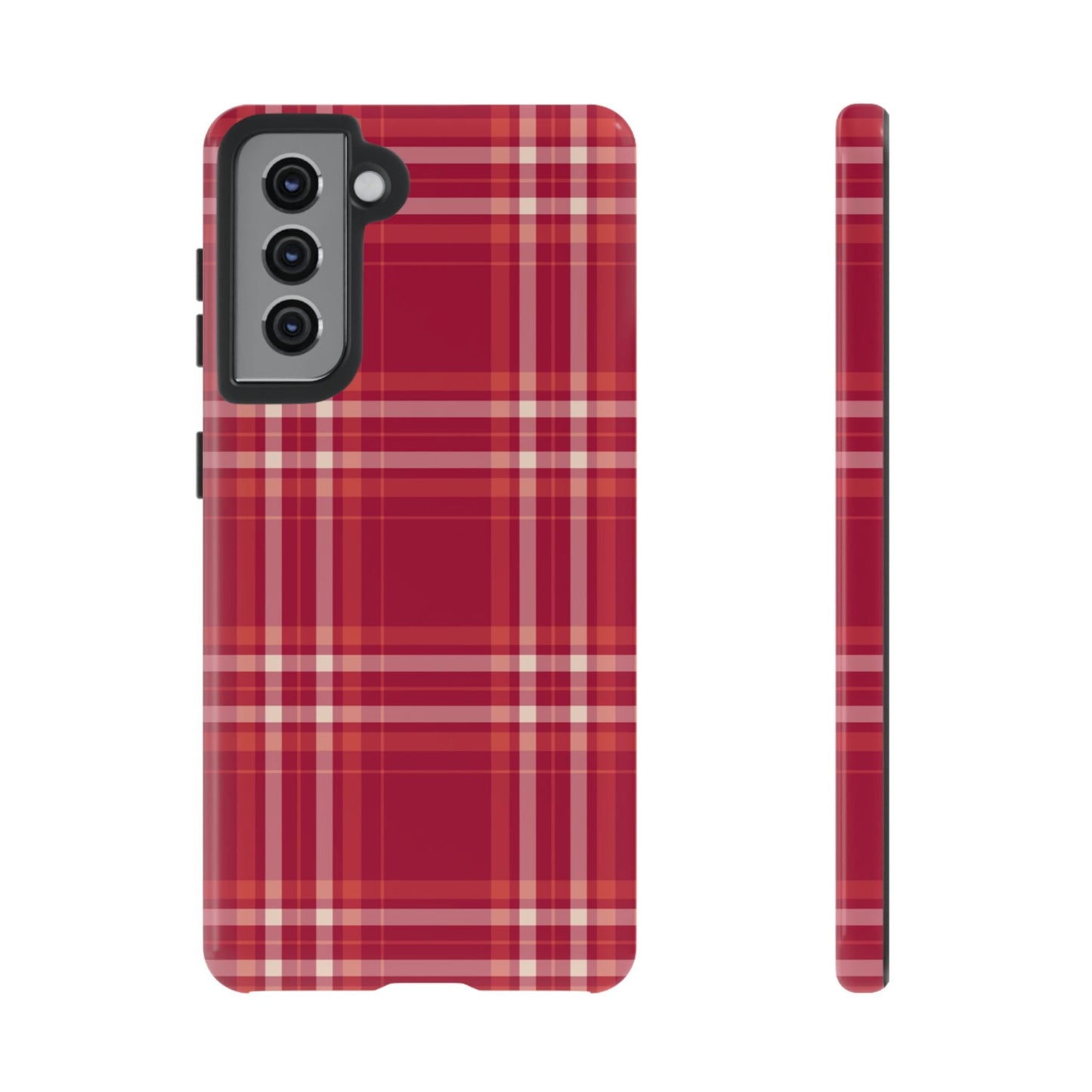 Crimson Check Samsung Galaxy Case - BOGO Cases