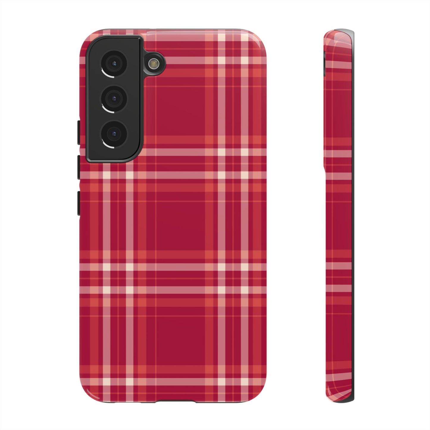 Crimson Check Samsung Galaxy Case - BOGO Cases