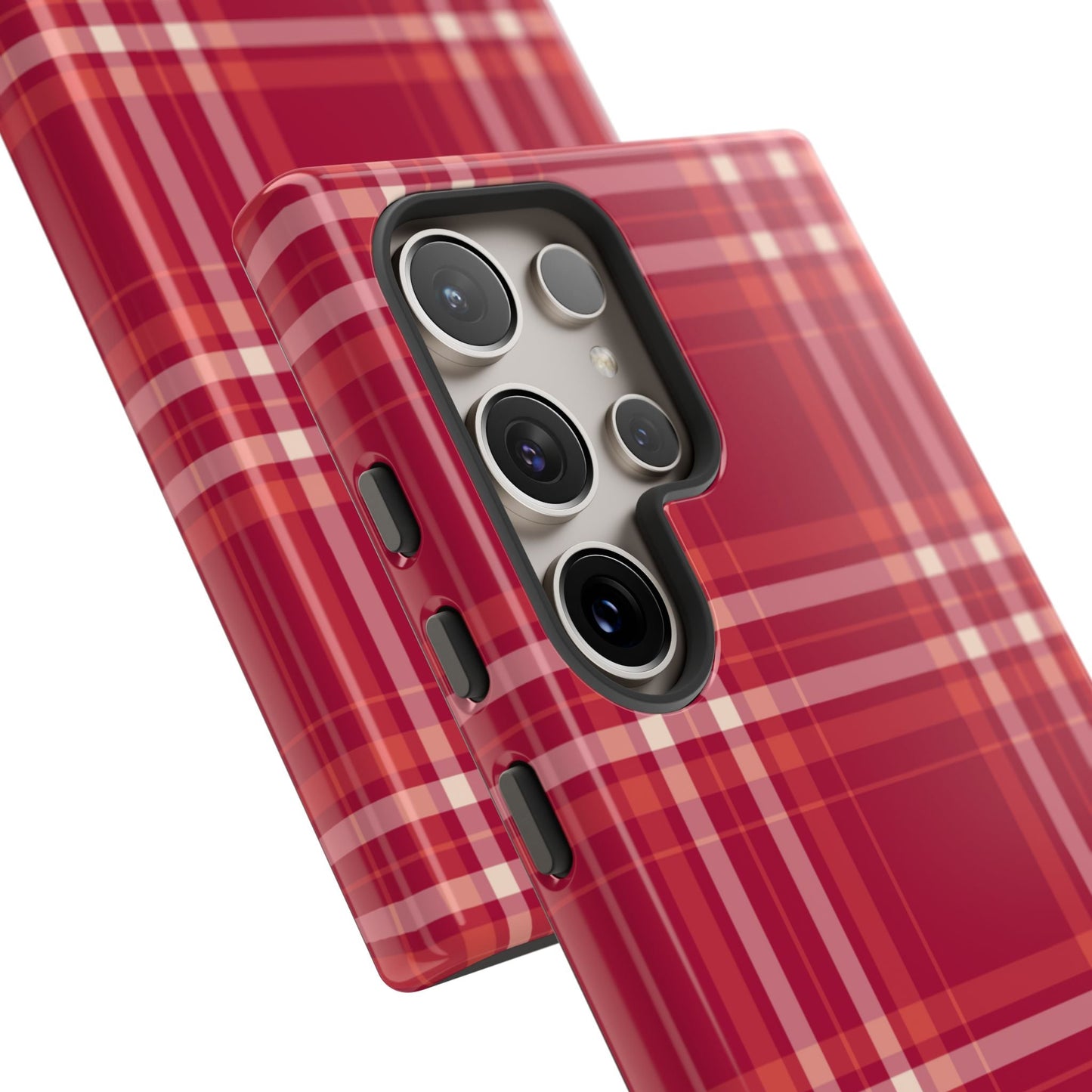 Crimson Check Samsung Galaxy Case - BOGO Cases