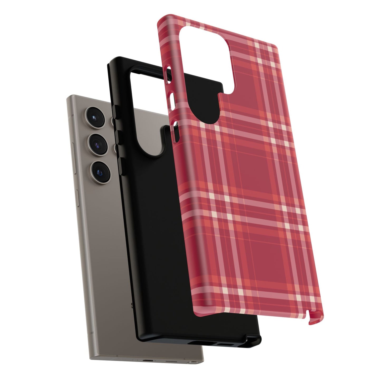 Crimson Check Samsung Galaxy Case - BOGO Cases