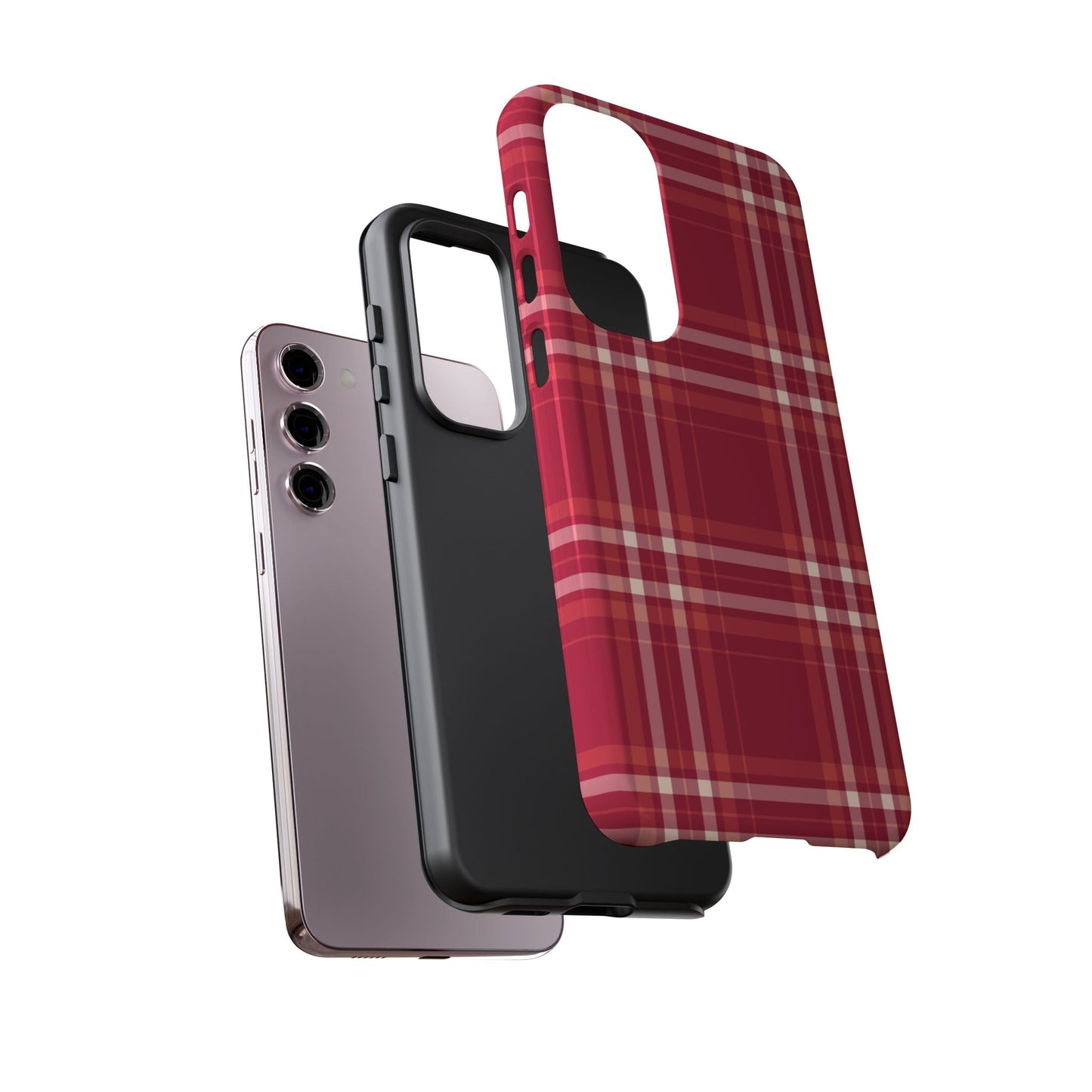 Crimson Check Samsung Galaxy Case - BOGO Cases