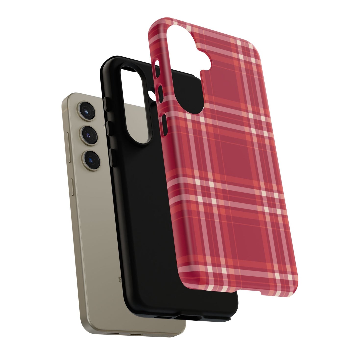 Crimson Check Samsung Galaxy Case - BOGO Cases