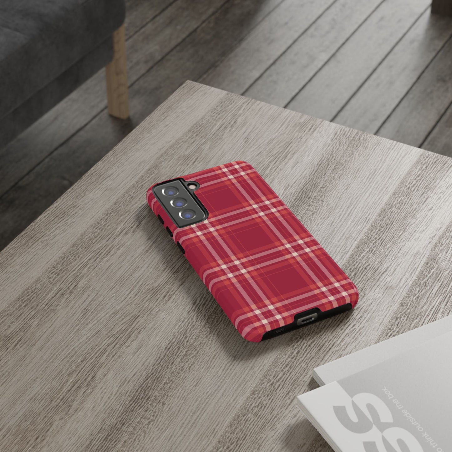 Crimson Check Samsung Galaxy Case - BOGO Cases