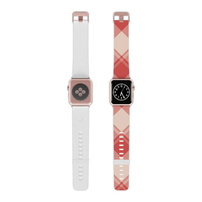 Crimson Crosshatch Apple Watch Band - BOGO Cases