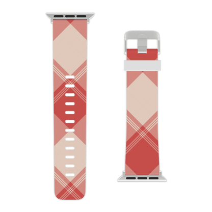 Crimson Crosshatch Apple Watch Band - BOGO Cases